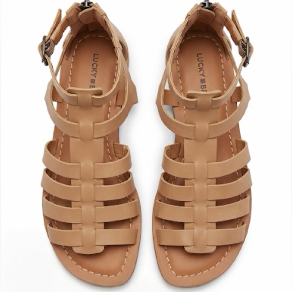 LUCKY BRAND Tan Strappy Gladiator Sandals, Size 36/ 6